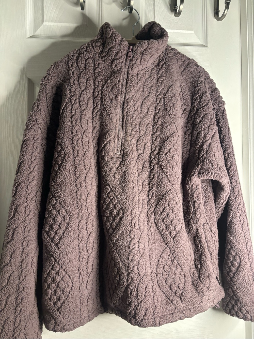 Gilly Hicks Plush Sherpa Pullover - Dusty Mauve